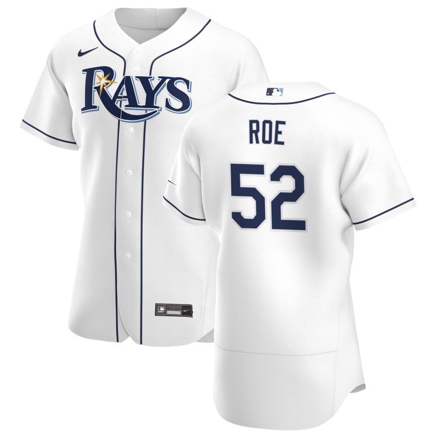 Cheap Tampa Bay Rays 52 Chaz Roe Men Nike White Home 2020 Authentic Player MLB Jersey